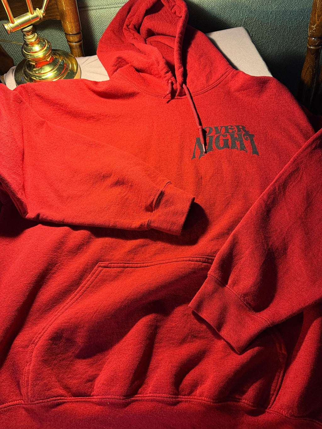 Overnight Red Graphic Hoodie – Send N Society (Large)