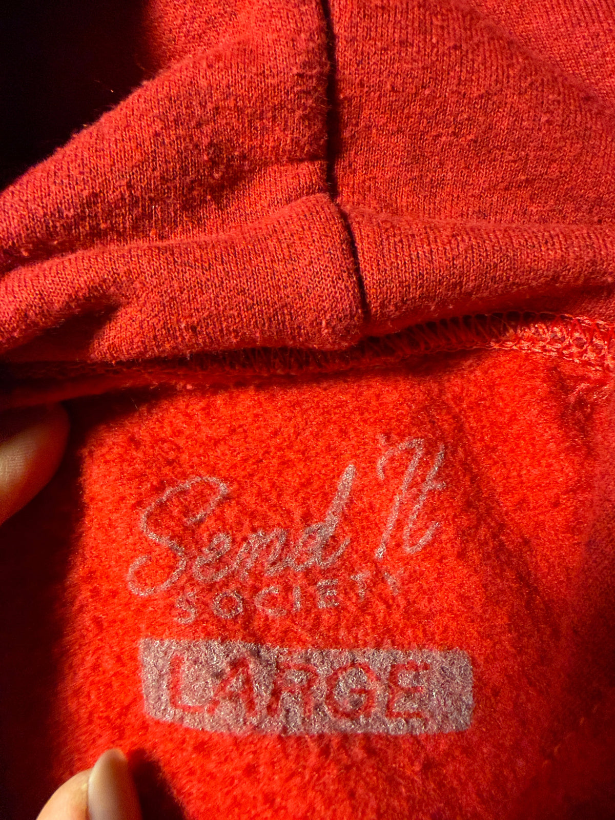 Overnight Red Graphic Hoodie – Send N Society (Large)