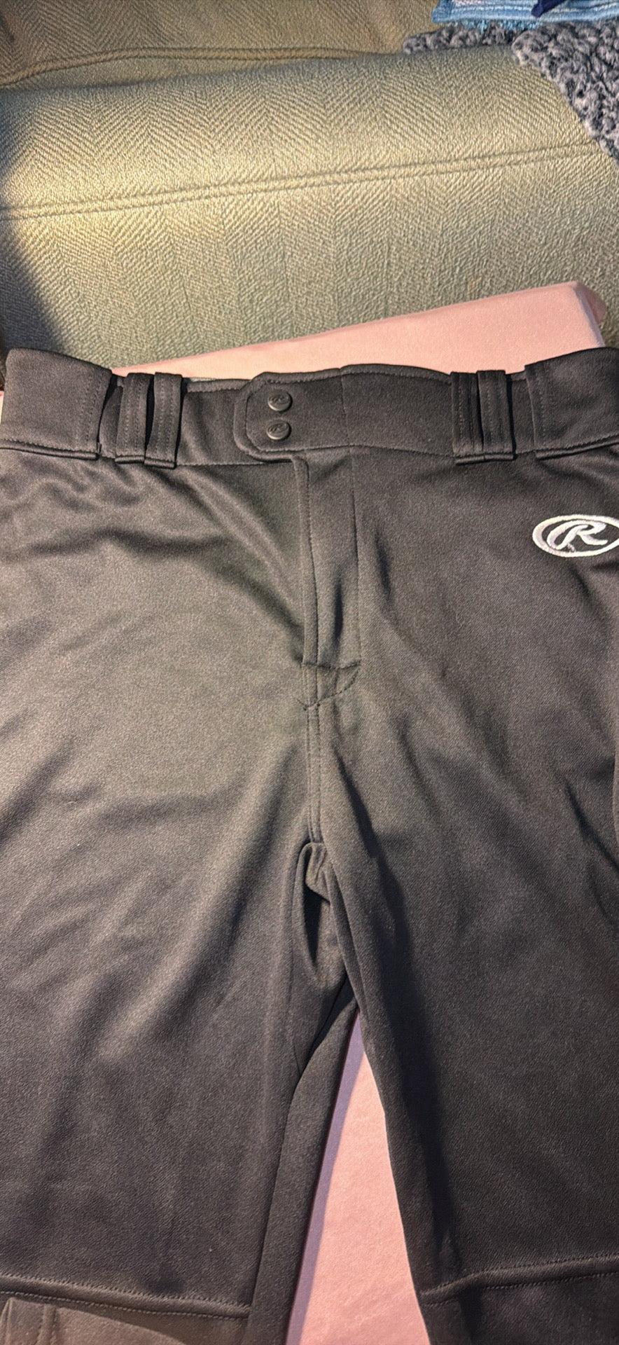 Rawlings Semi-Relaxed Baseball Pants – Black (Size M)