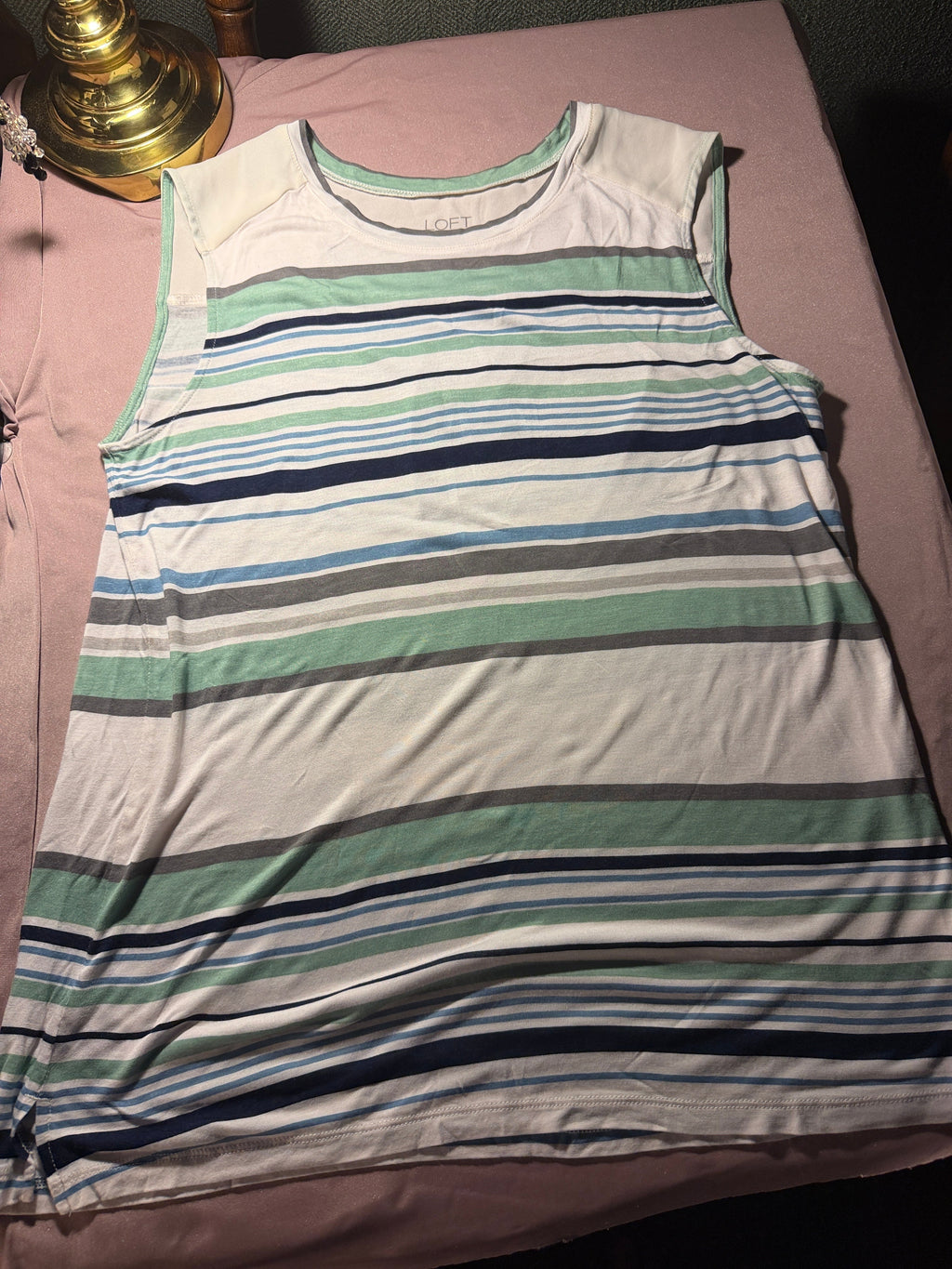 LOFT Outlet Striped Sleeveless Tank Top – Size M