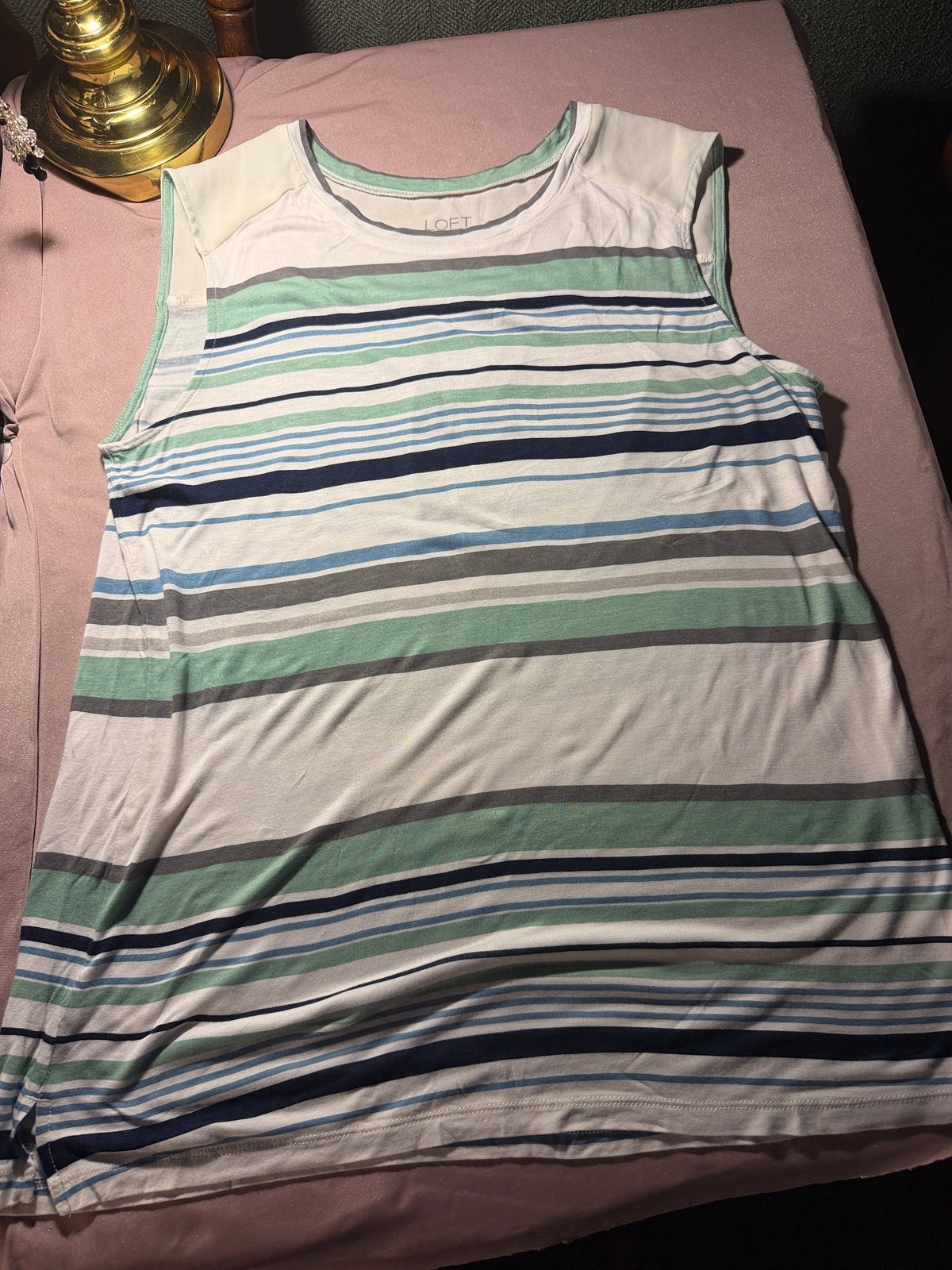 LOFT Outlet Striped Sleeveless Tank Top – Size M