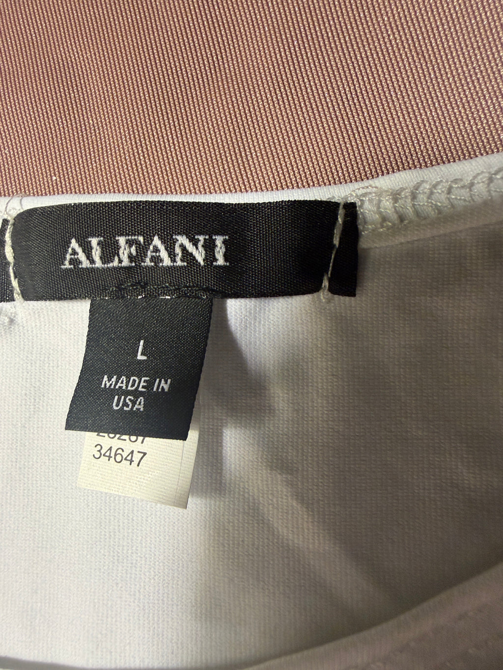 Alfani Sleeveless Tank Top – White, Size L (NWT)