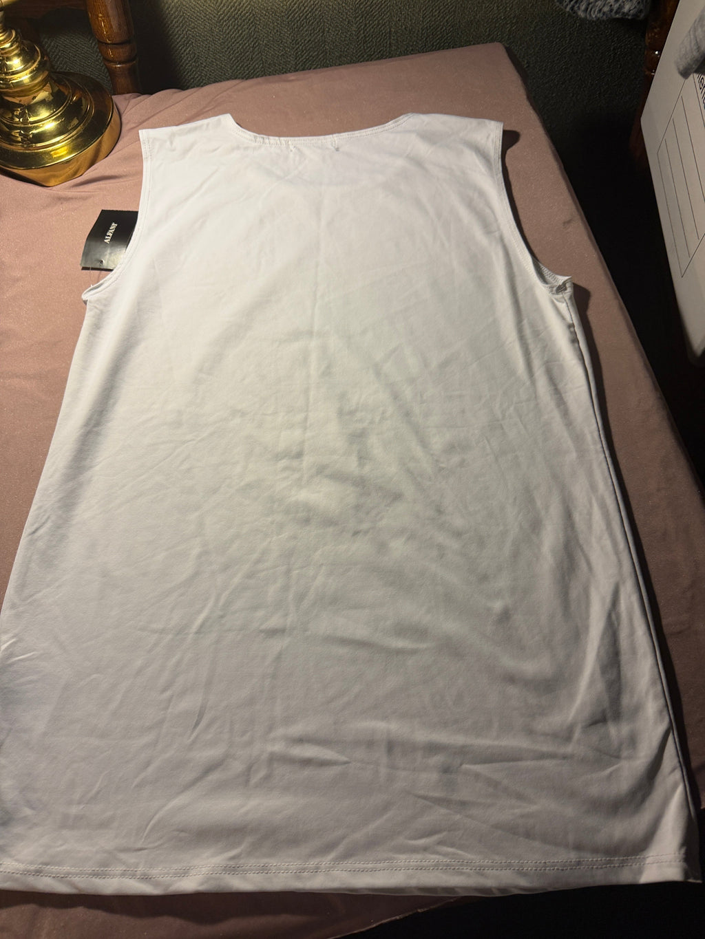 Alfani Sleeveless Tank Top – White, Size L (NWT)