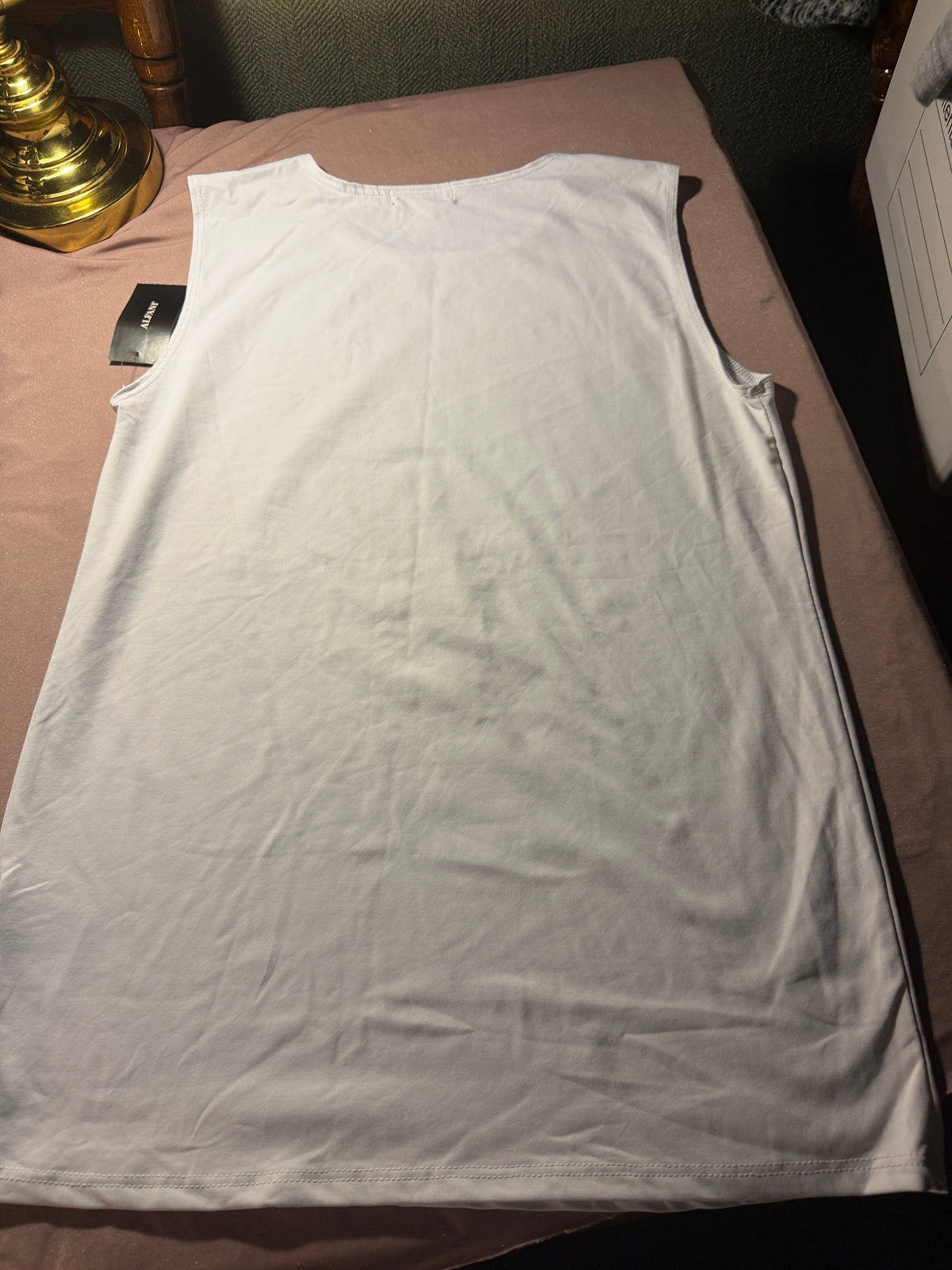 Alfani Sleeveless Tank Top – White, Size L (NWT)