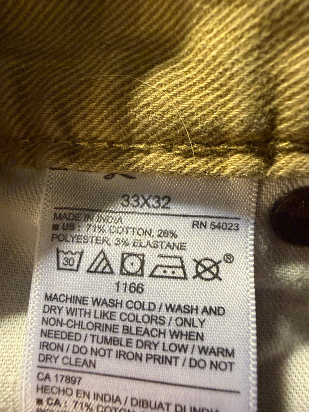 Old Navy Khaki Straight Leg Pants – 33x32