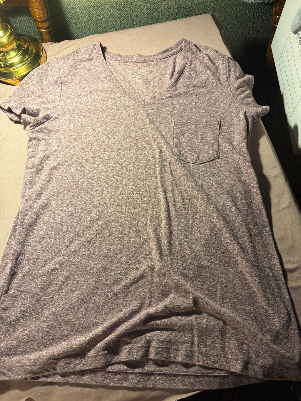 Universal Thread Monterey V-Neck Pocket Tee – Mauve Heather, Size M