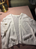 Croft & Barrow Open-Front Knit Cardigan – White, Size L