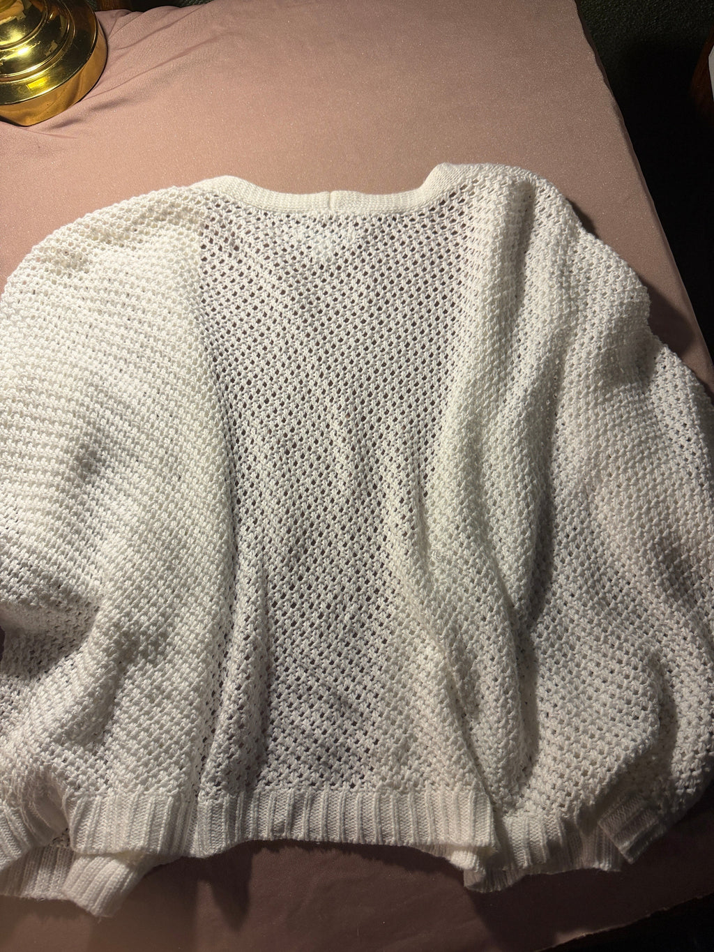Croft & Barrow Open-Front Knit Cardigan – White, Size L