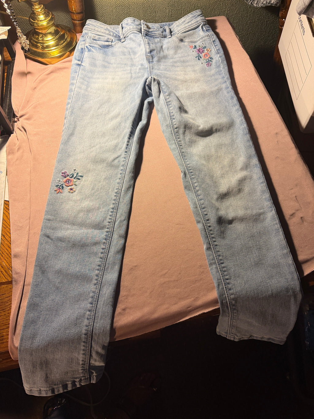 Jumping Beans Floral Embroidered Jeans – Size 12
