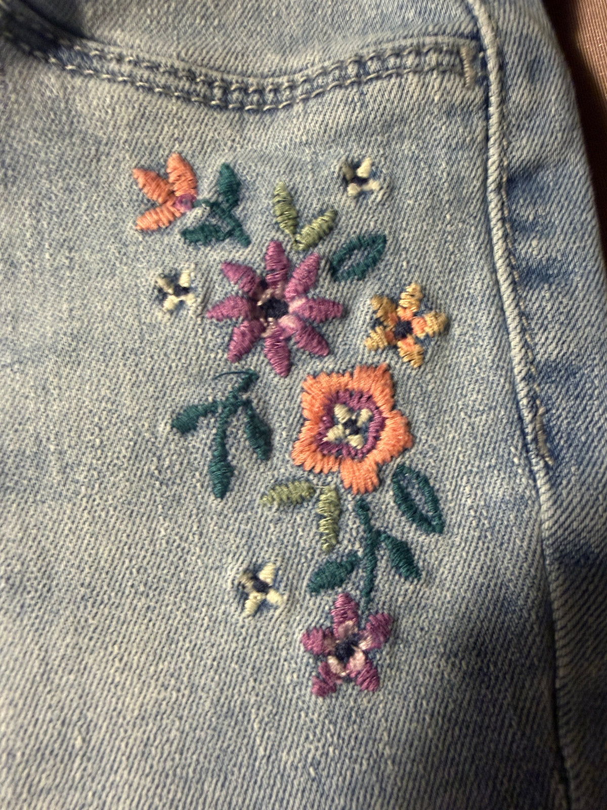 Jumping Beans Floral Embroidered Jeans – Size 12