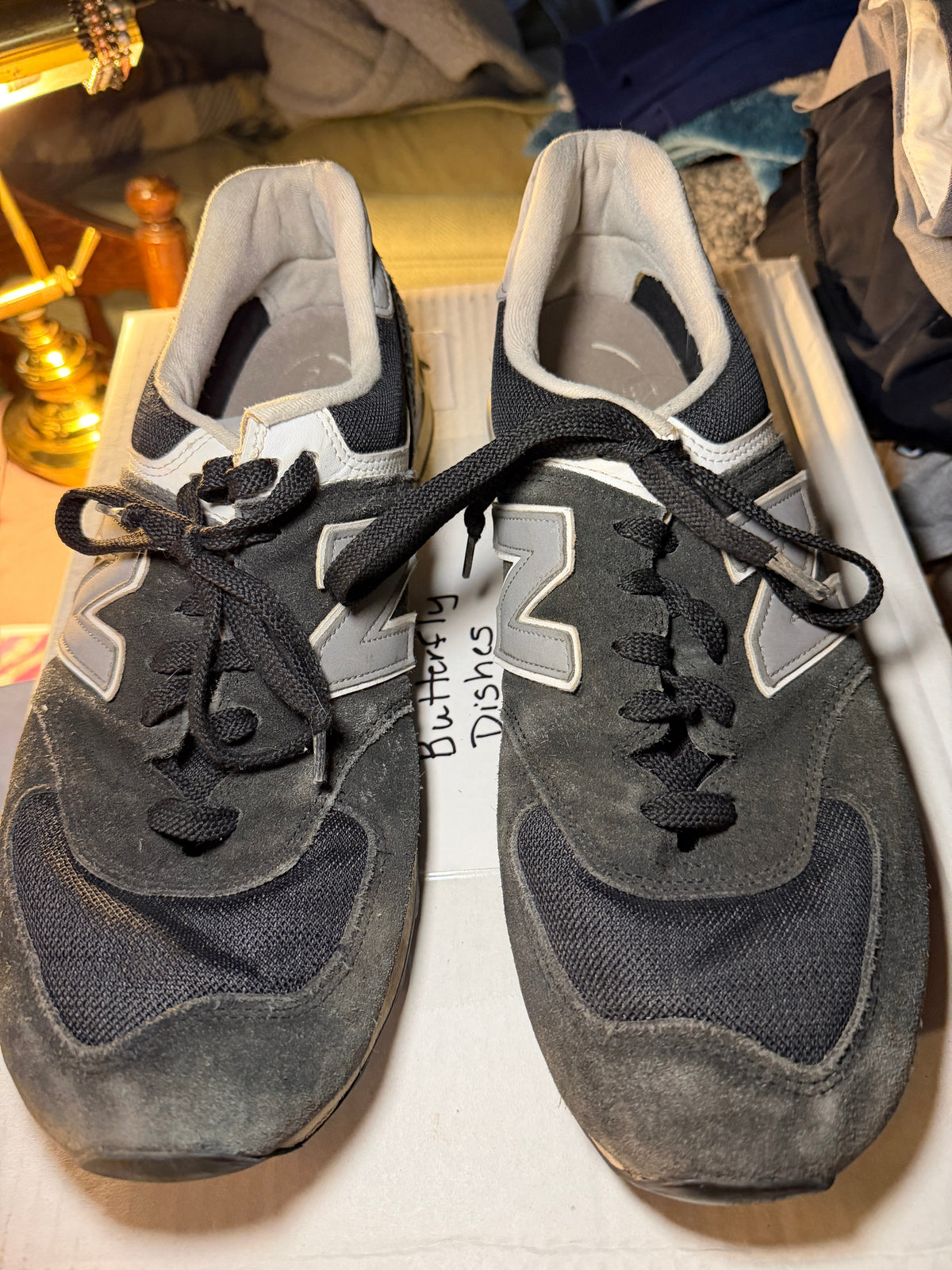 New Balance 574 Sneakers – Black/Grey (Pre-Owned)