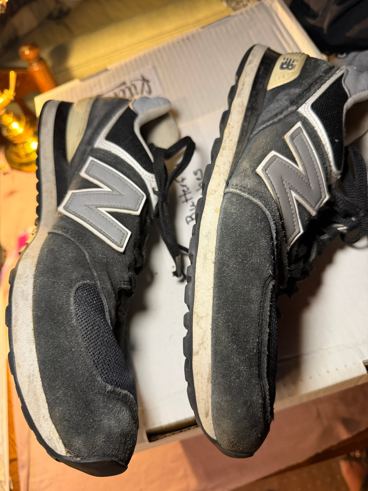 New Balance 574 Sneakers – Black/Grey (Pre-Owned)