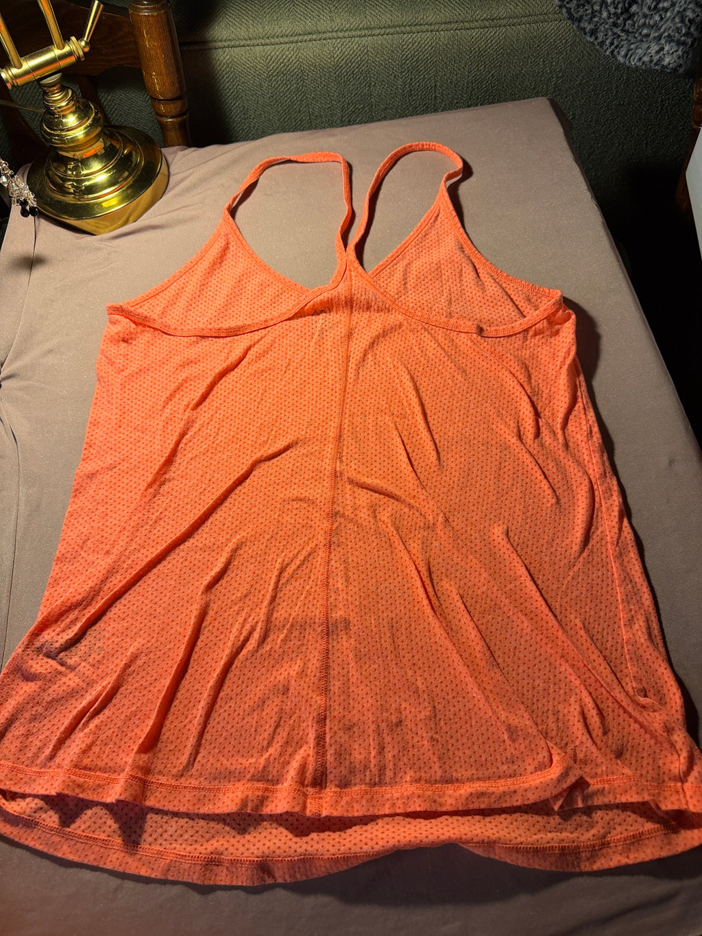 VSX Sexy Sport Neon Orange Mesh Tank Top – Size M