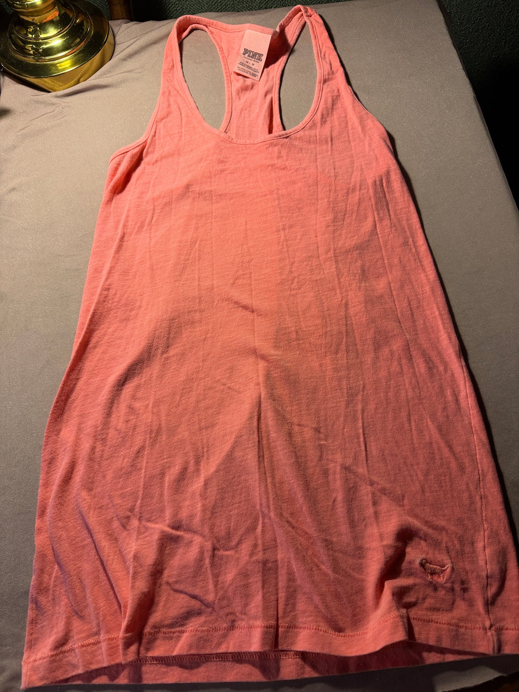 PINK Victoria's Secret Coral Racerback Tank Top