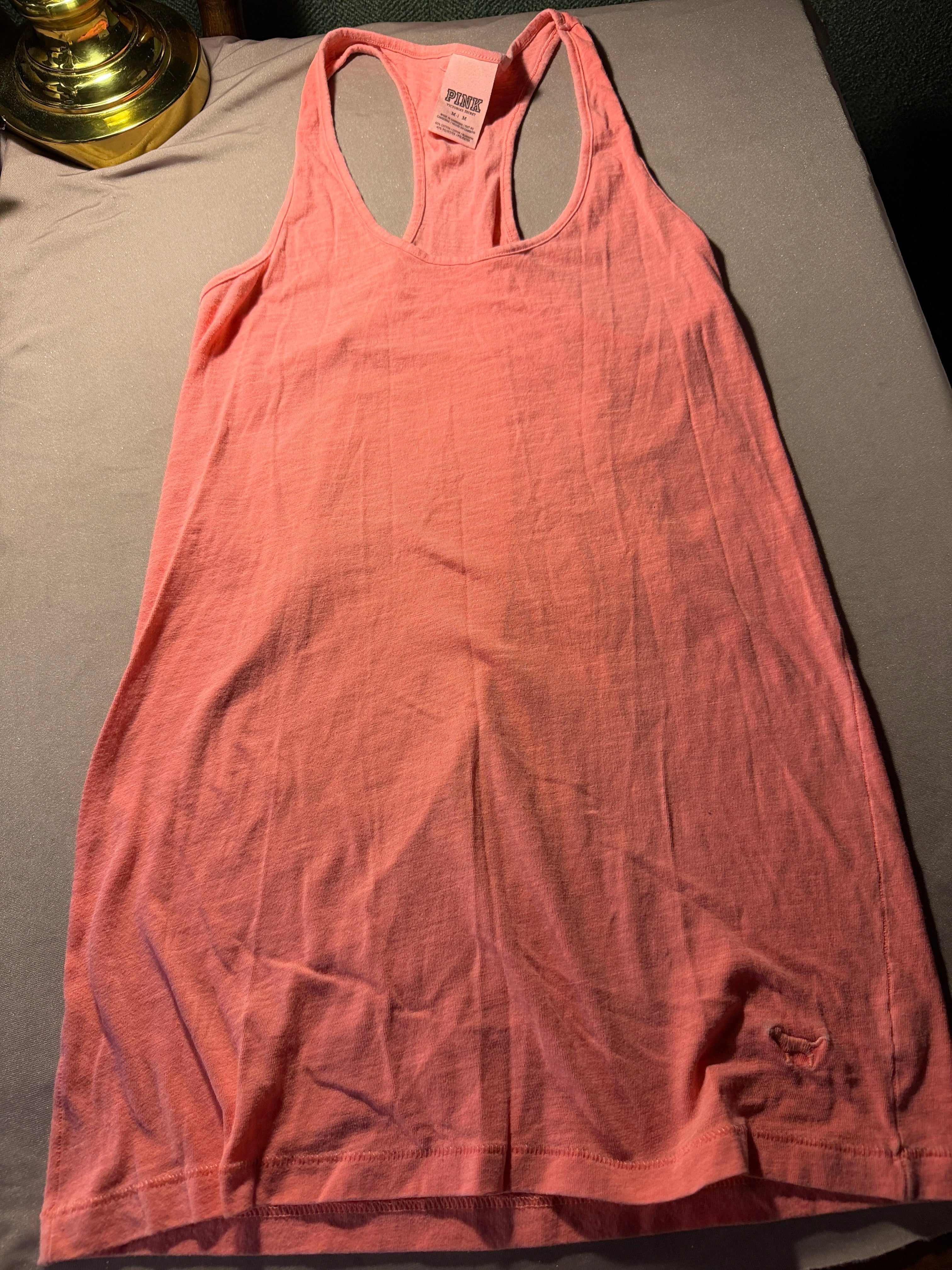 PINK Victoria's Secret Coral Racerback Tank Top