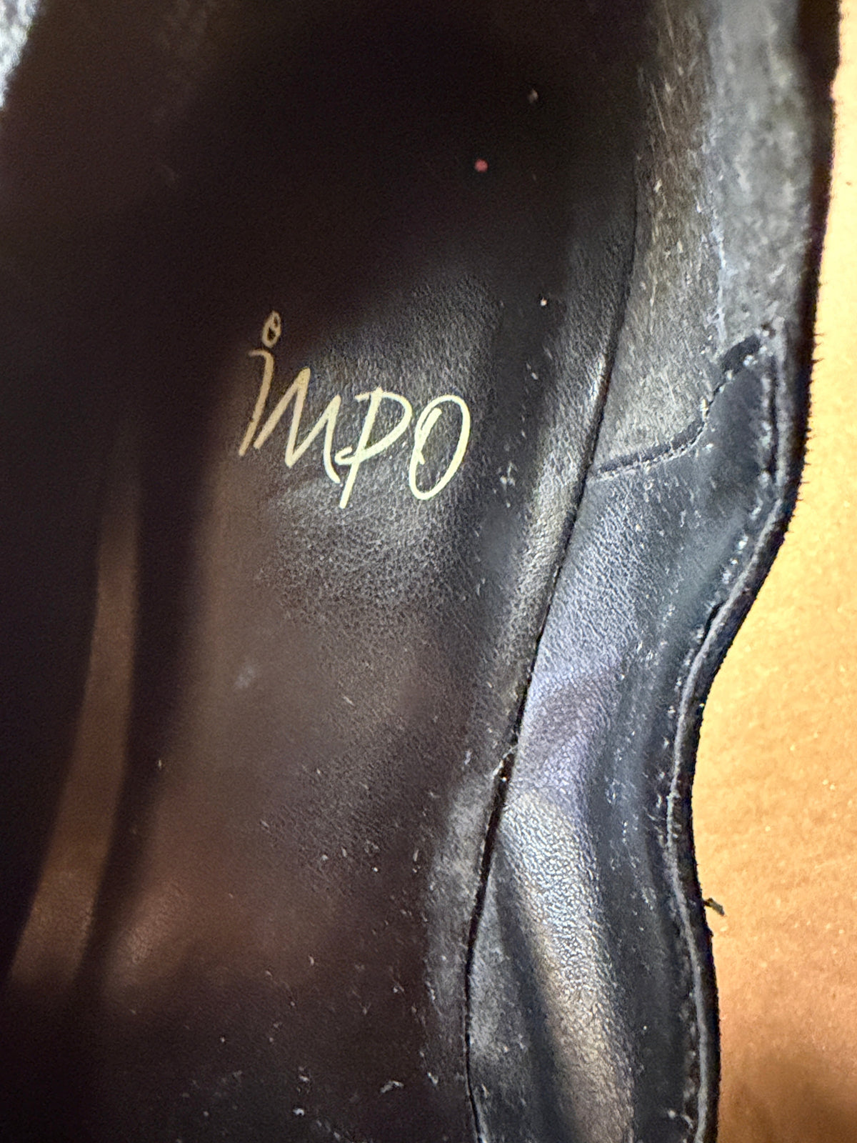IMPO Black & Red Zipper Ballet Flats