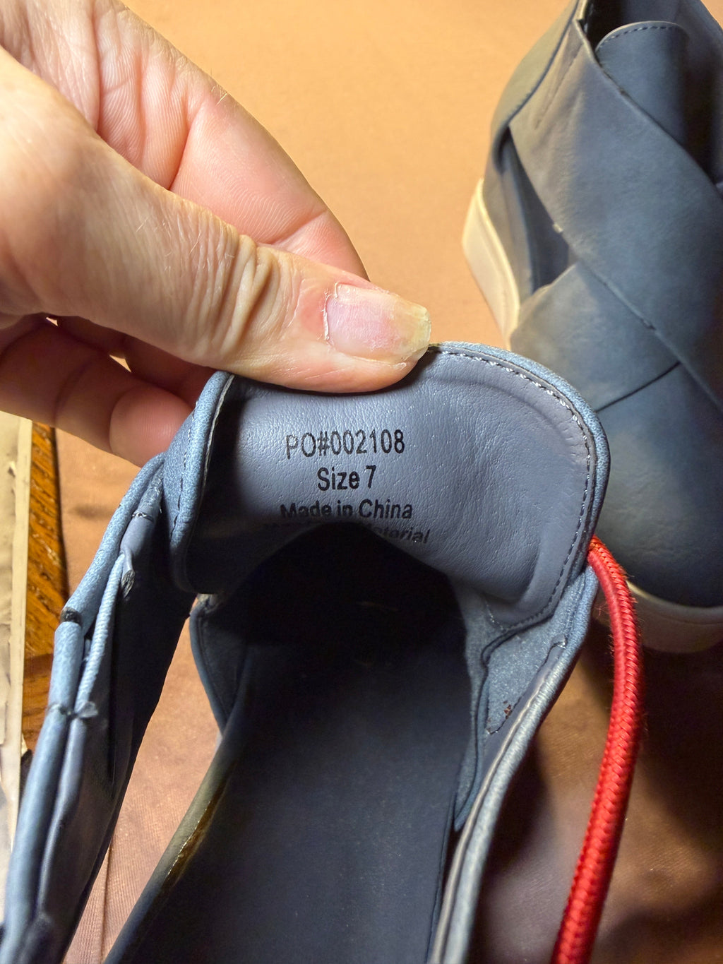 Blue Wedge Sneaker Booties – Size 7
