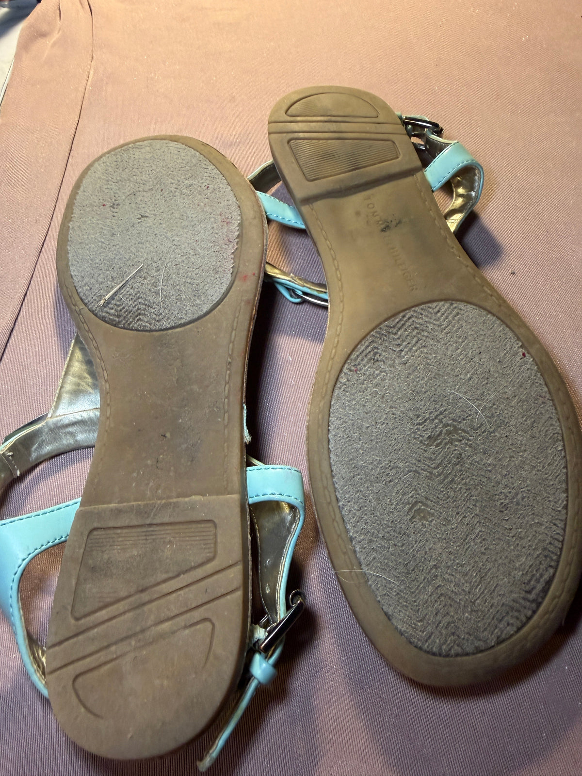 Tommy Hilfiger Mint T-Strap Sandals