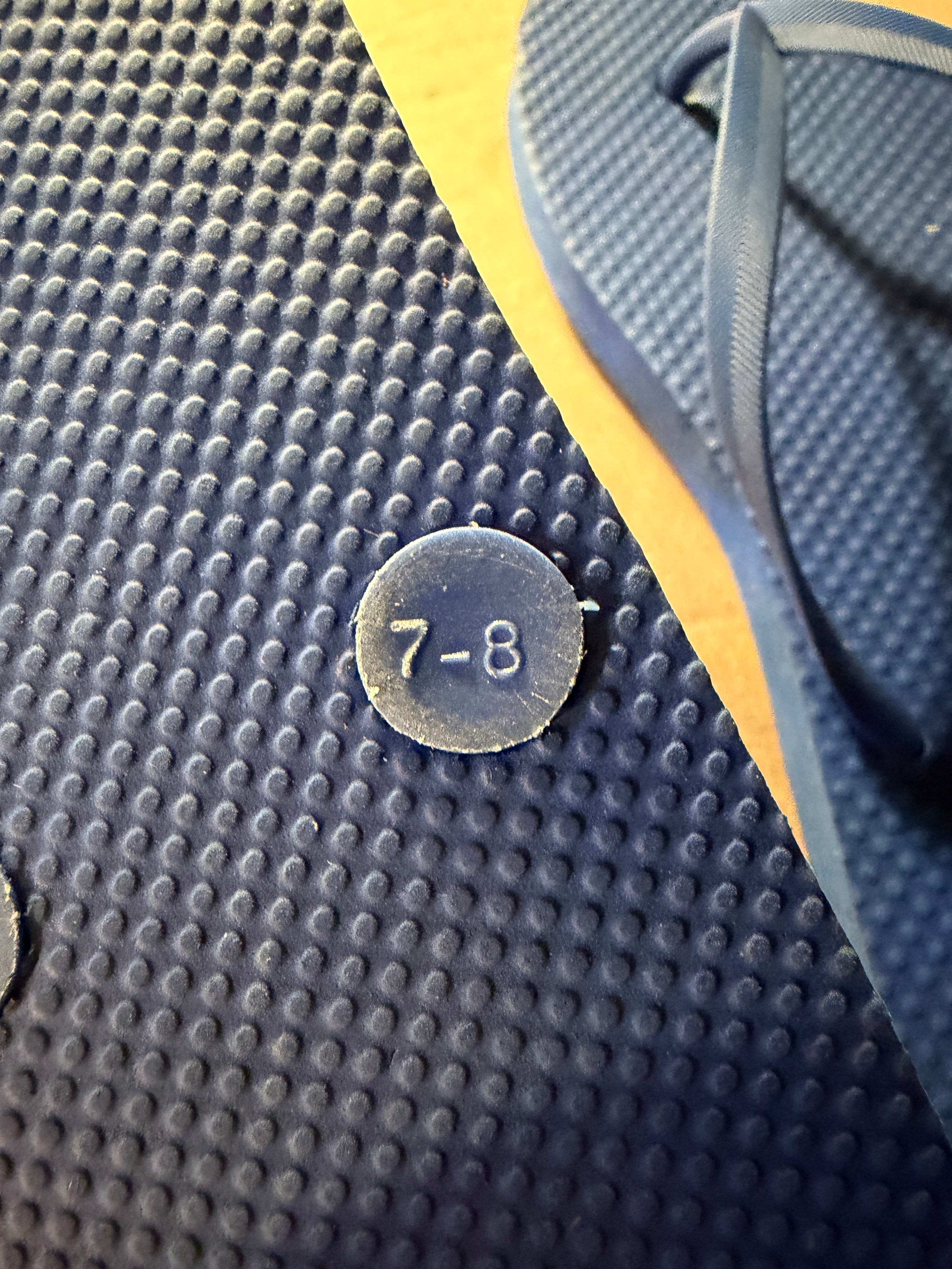 Blue Rubber Flip Flops – Size 7/8