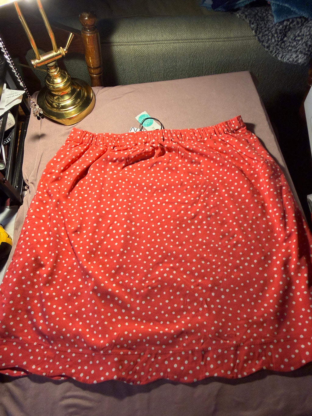 41 Hawthorn Polka Dot Scallop Hem Mini Skirt – Size L (NWT)