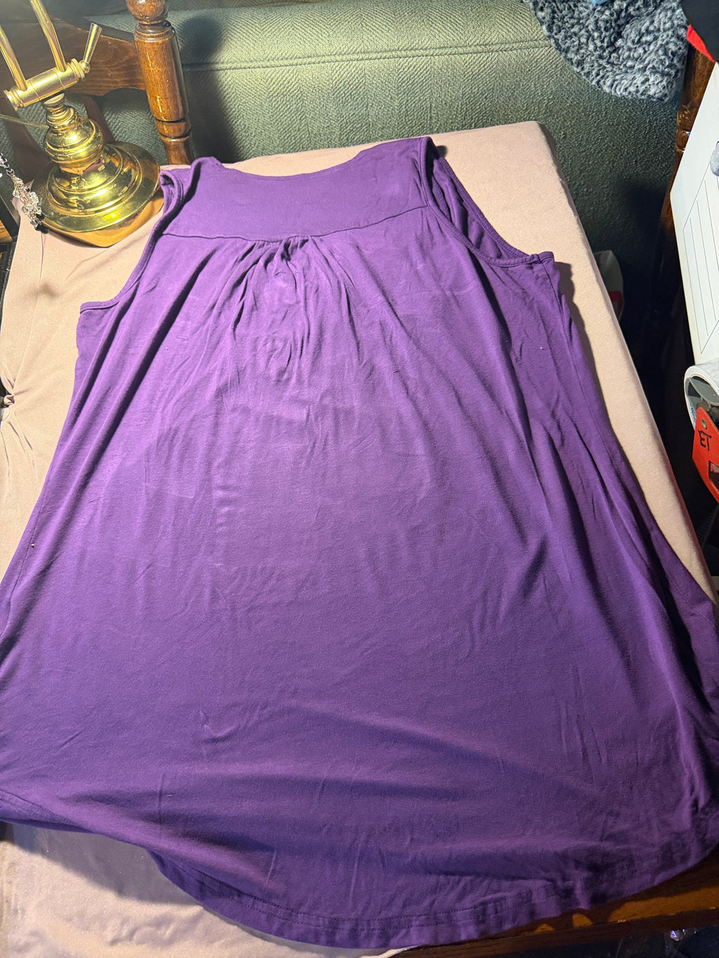 Purple Henley Tank Top