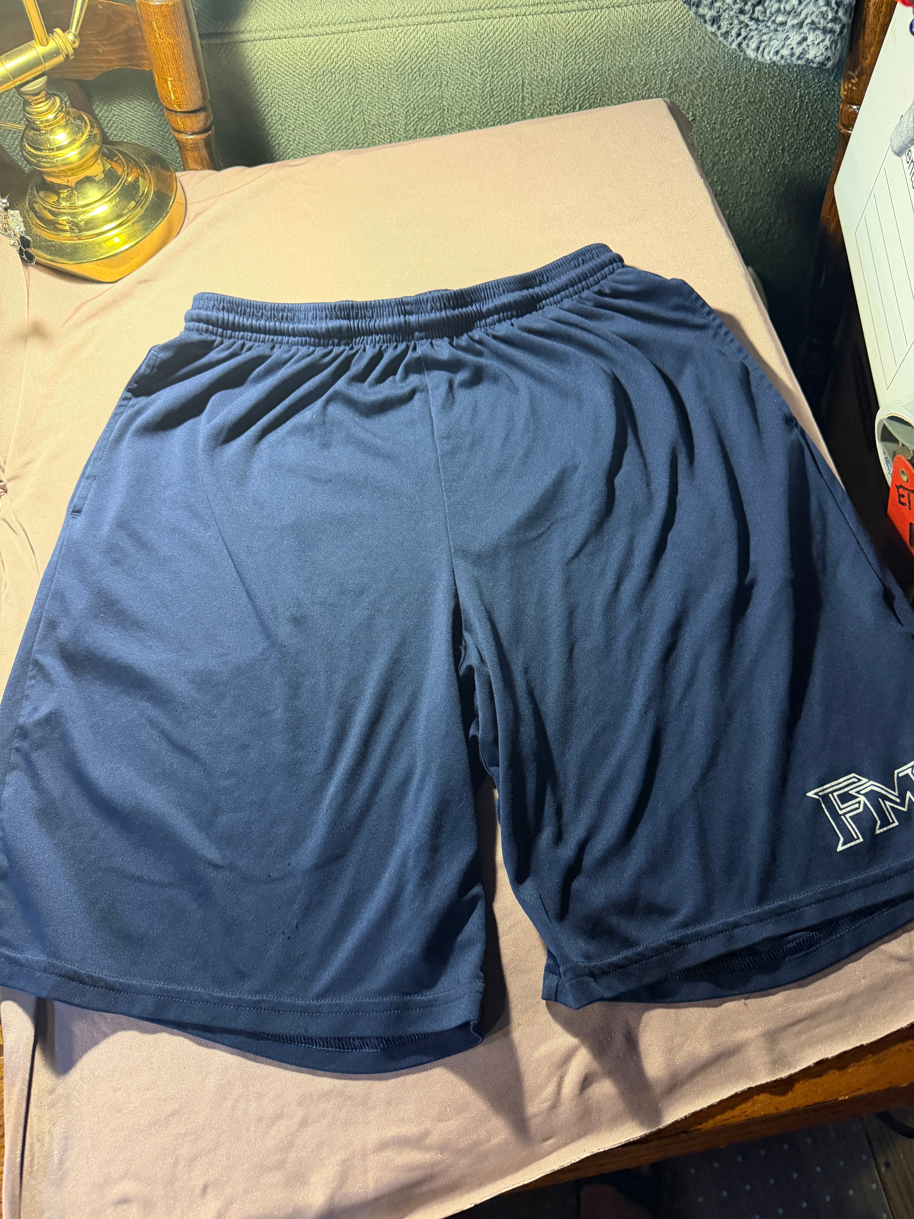 Navy FM Athletic Shorts