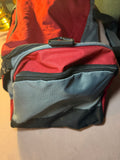 Red & Gray Multi-Pocket Duffel Bag