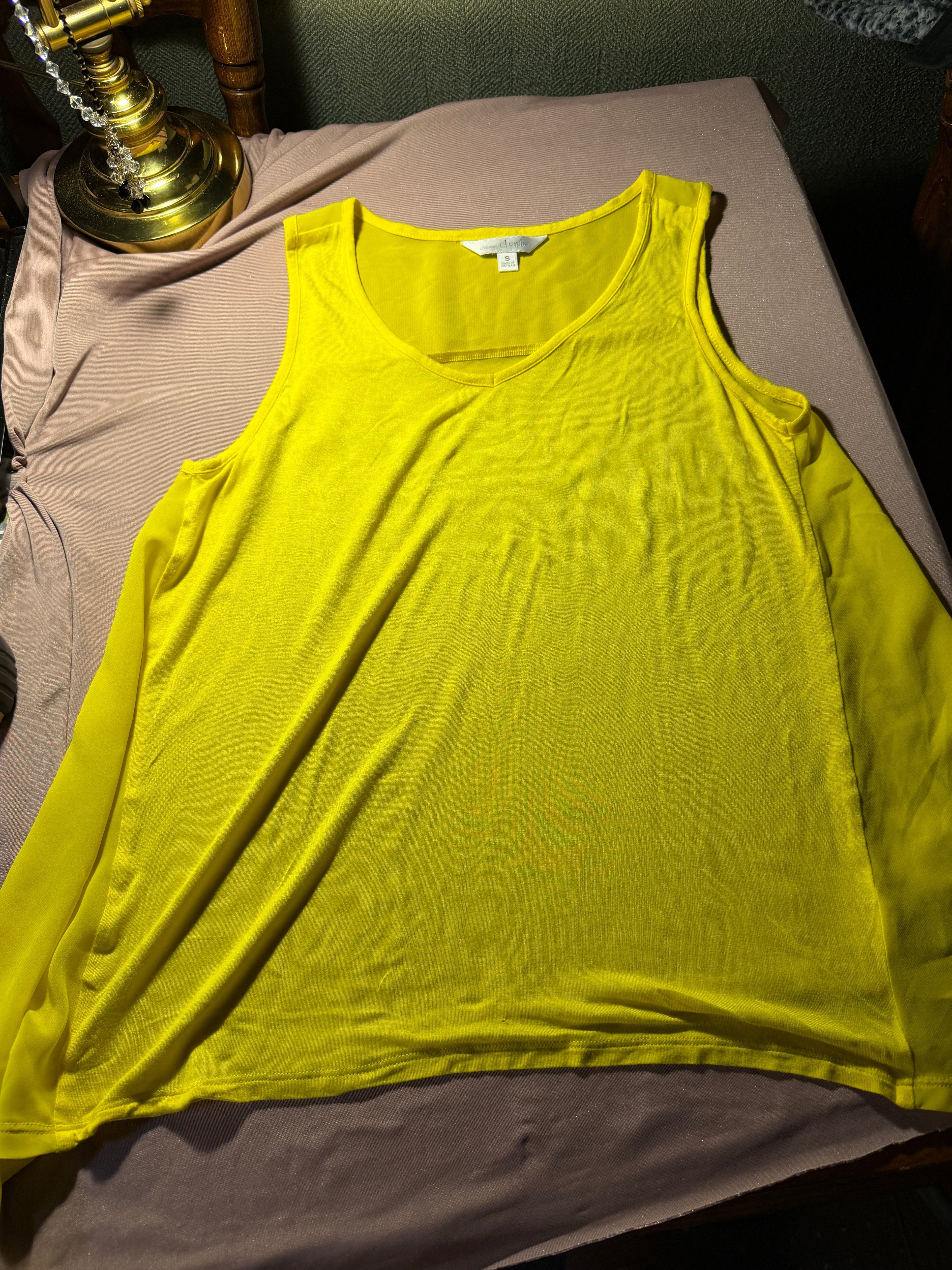 Charming Charlie Yellow Tank Top – Size Small