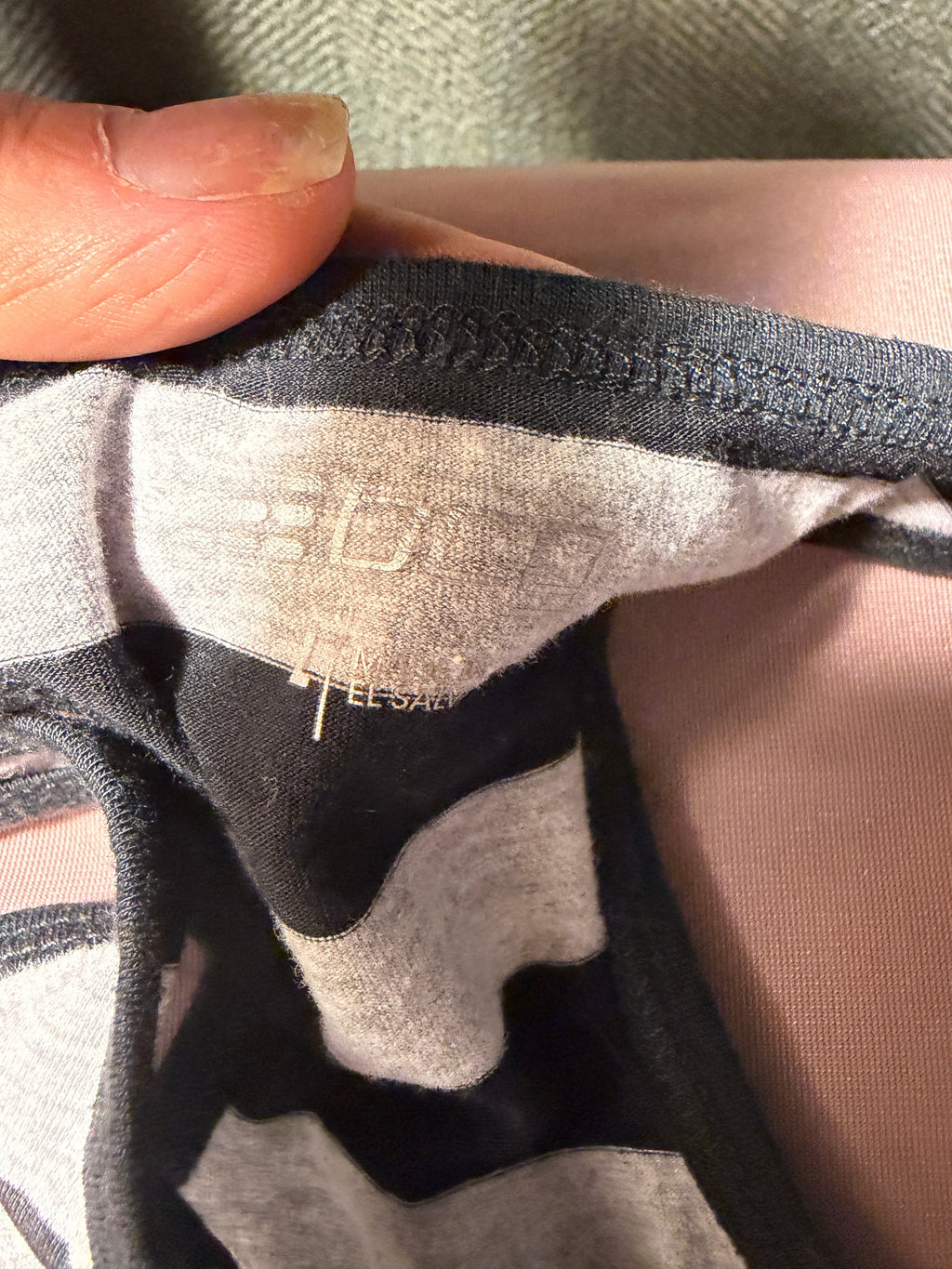 Black & Gray Striped Racerback Tank Top