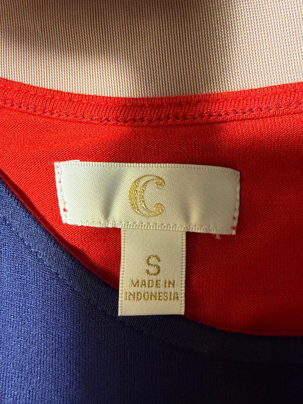Red & Navy Two-Tone Racerback Tank Top