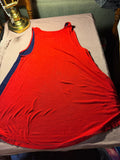 Red & Navy Two-Tone Racerback Tank Top