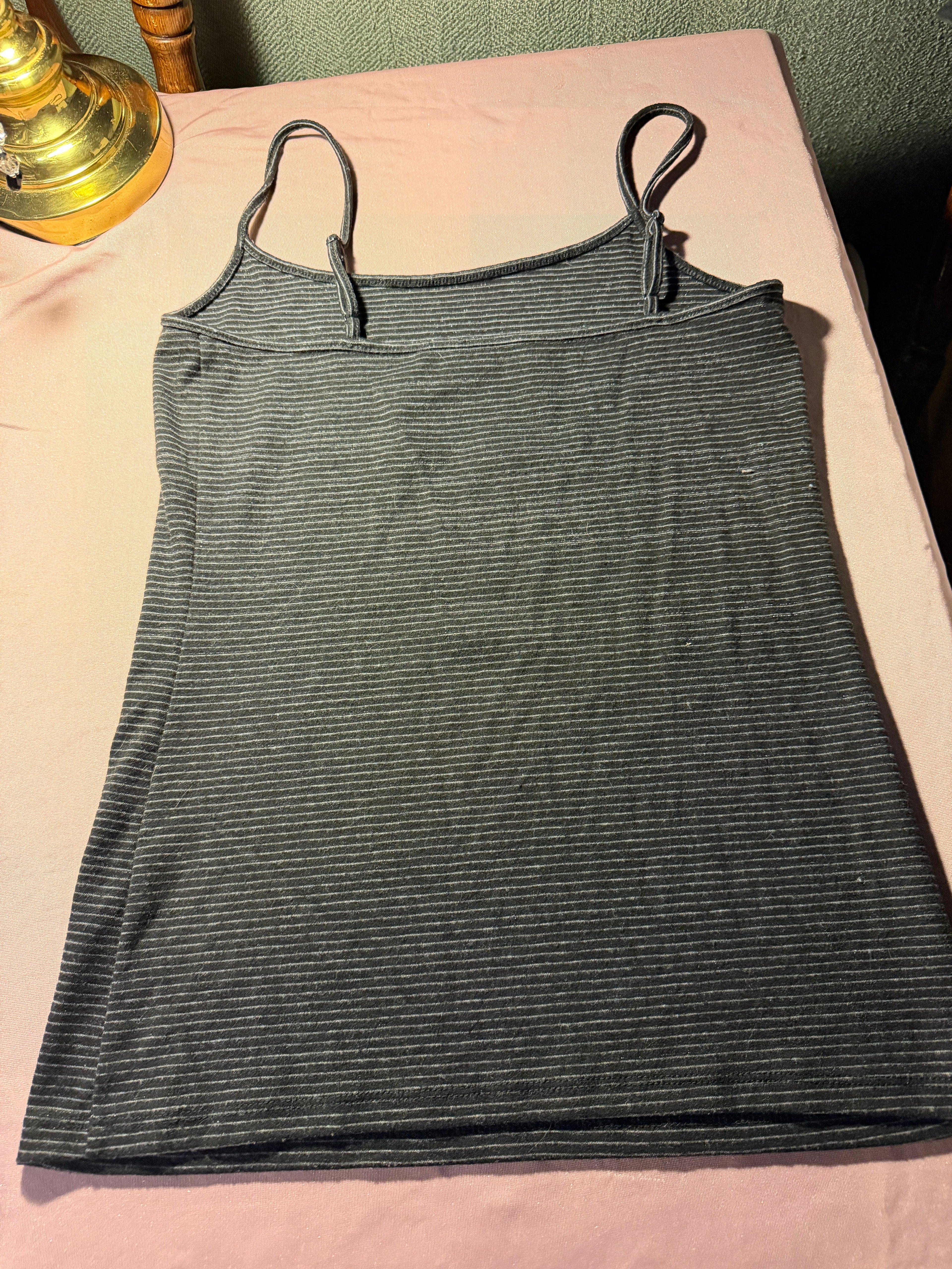 Charcoal Stripe Spaghetti Strap Cami