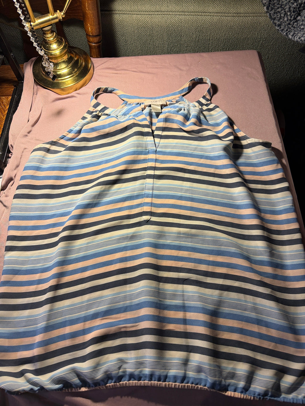 LOFT Multicolor Stripe Halter Cami