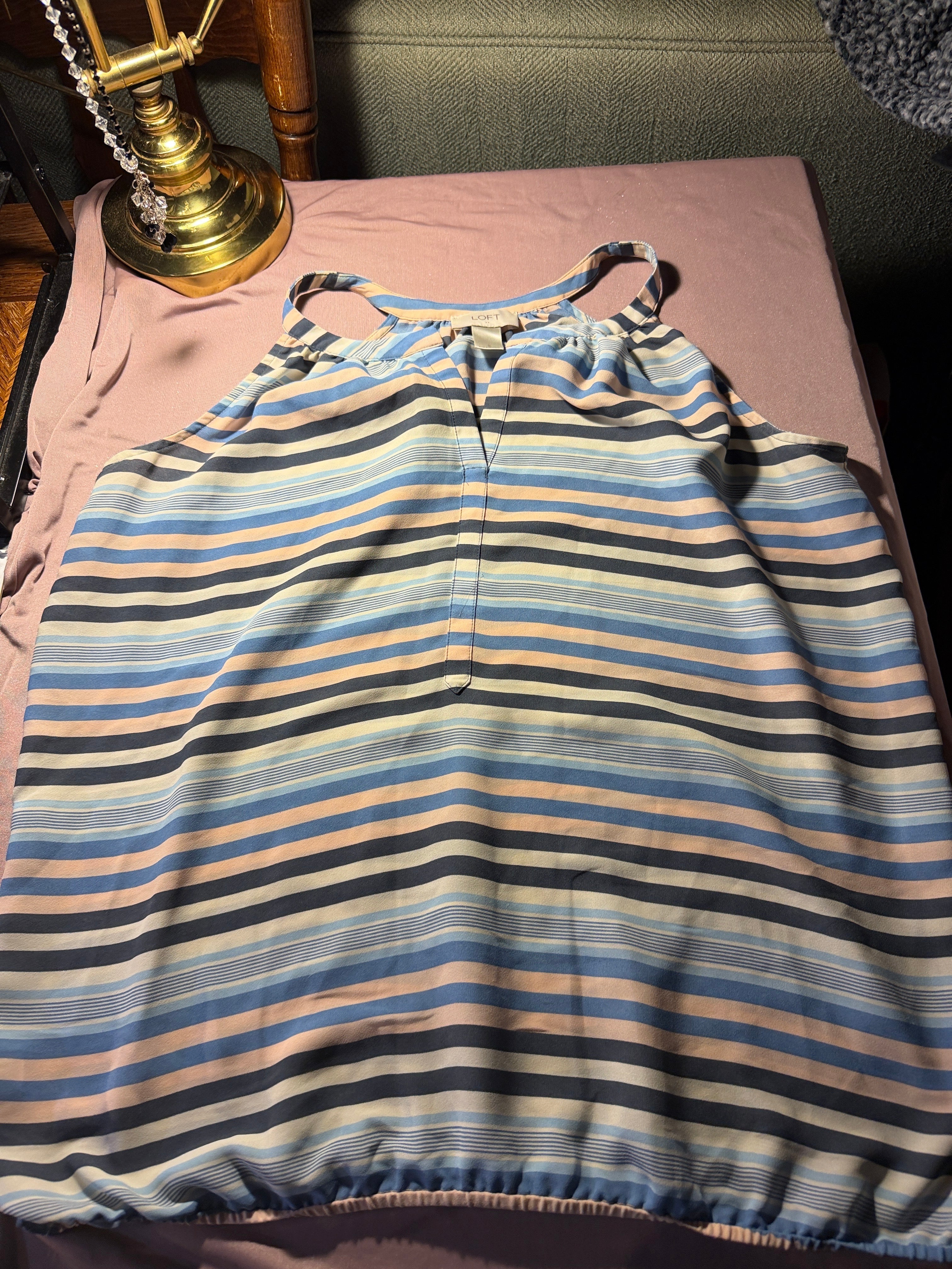 LOFT Multicolor Stripe Halter Cami