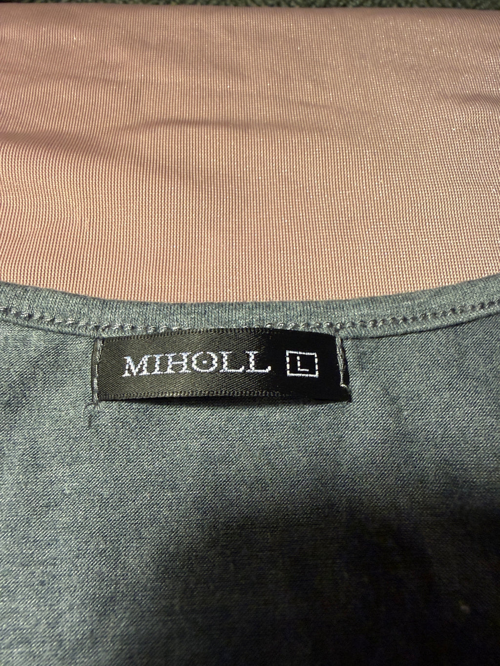 Miholl Gray Textured Shoulder Top – Size L