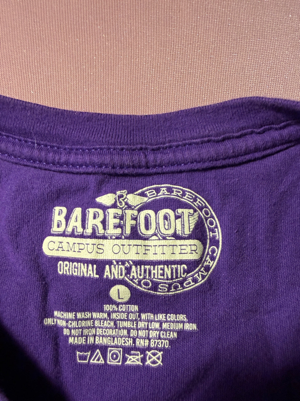 Tarleton Baseball Tee – Purple Size L