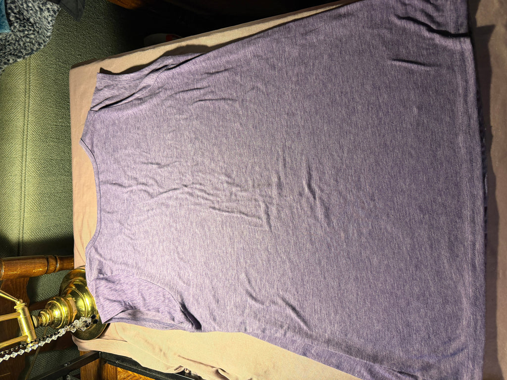 Heathered Lavender Sleeveless Muscle Tee Large