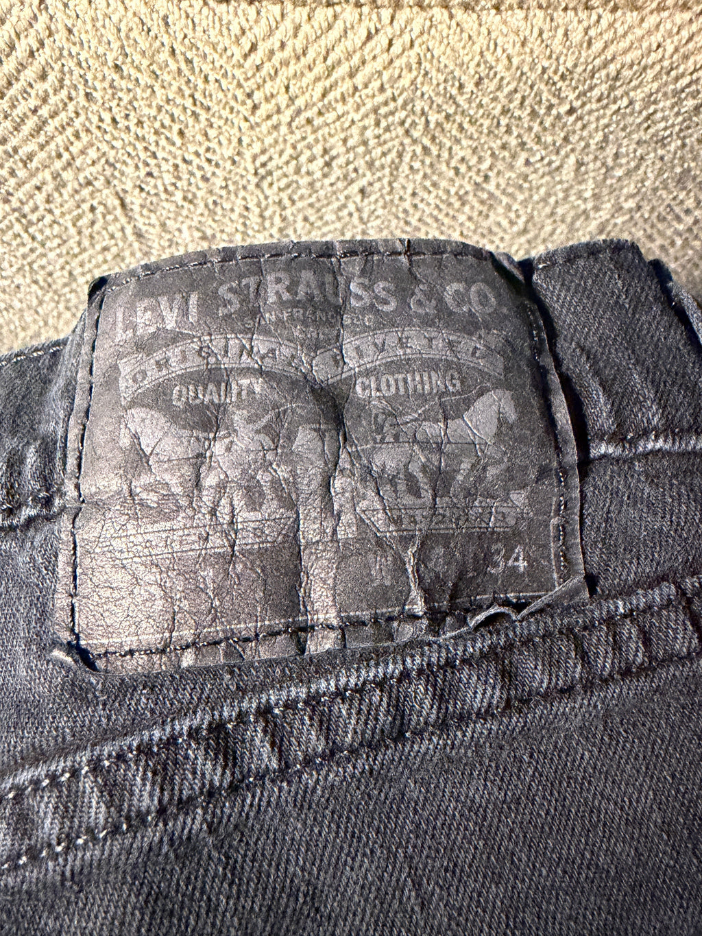Levi's Slim Straight Jeans – Men's W34 L34, Dark Wash Gray/Blue