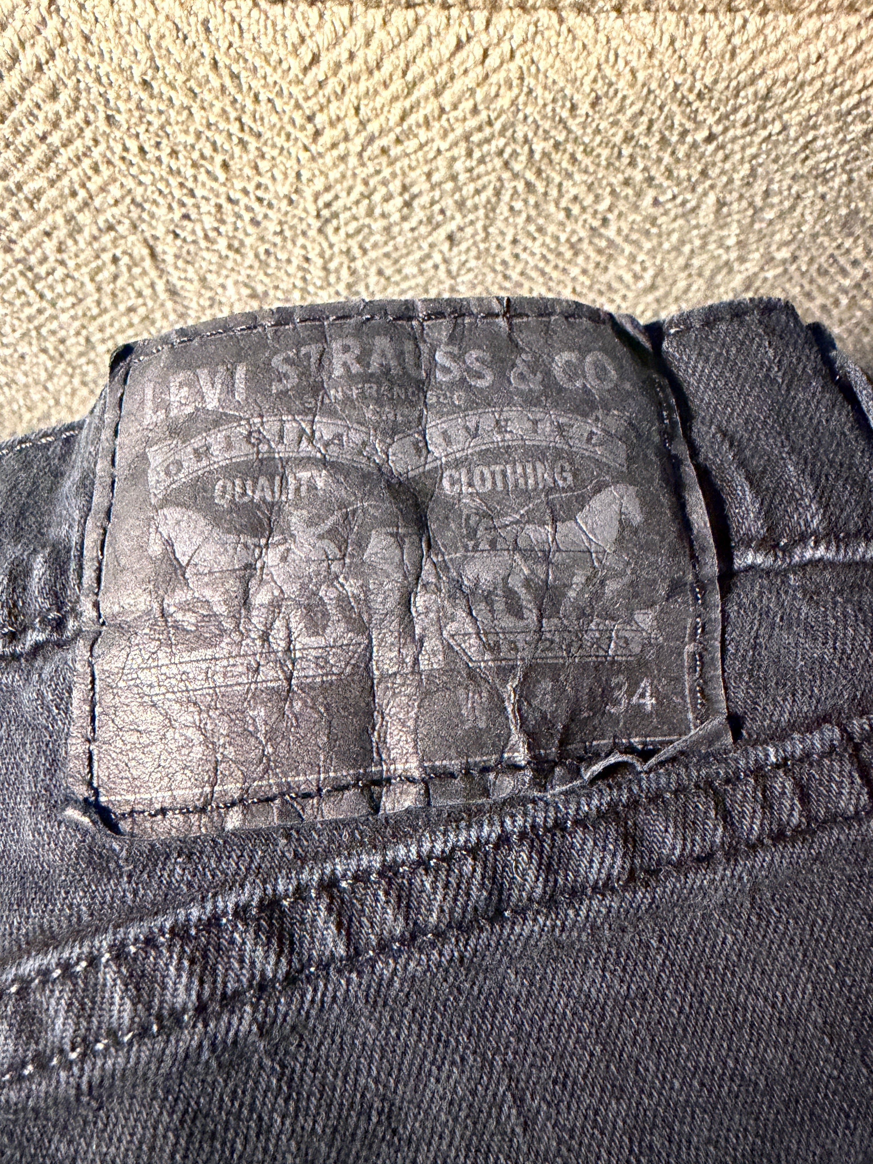 Levi's Slim Straight Jeans – Men's W34 L34, Dark Wash Gray/Blue