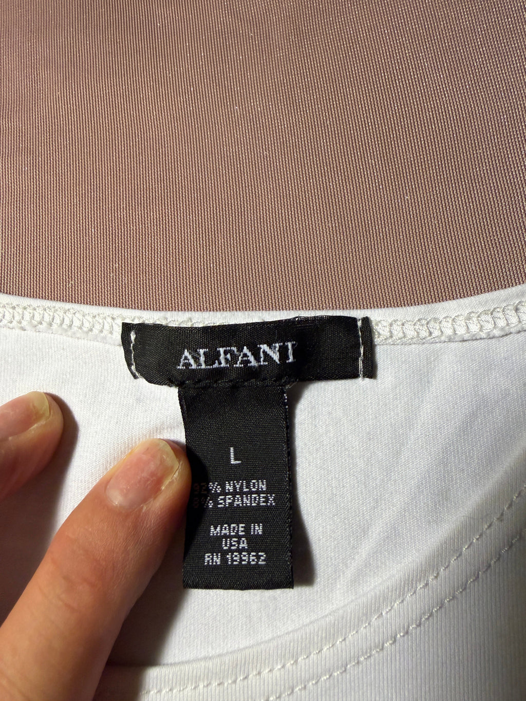 Alfani White V-Neck Tank Top – Size L