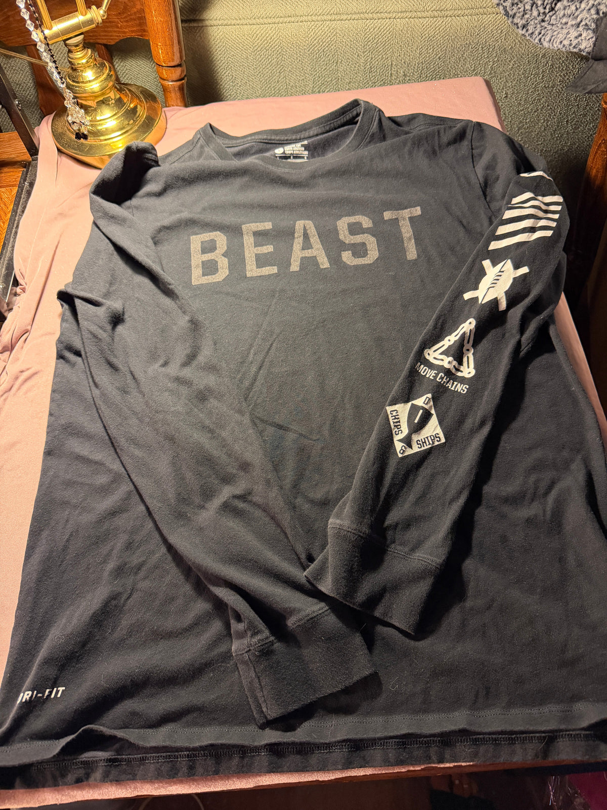 Nike Dri-FIT "BEAST" Long Sleeve Tee – Size L