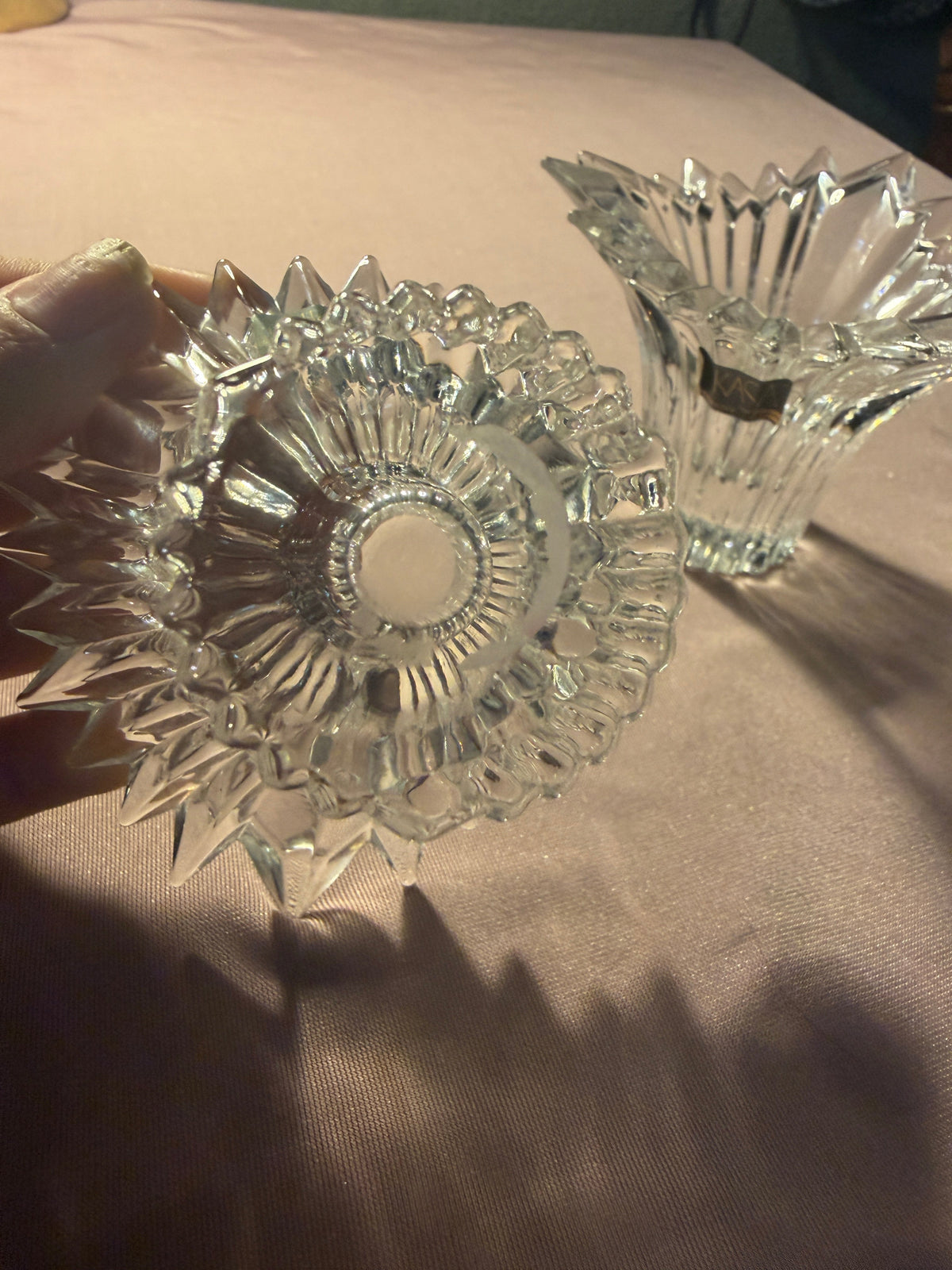 Mikasa Germany Crystal Starburst Votive Candle Holders – Set of 2
