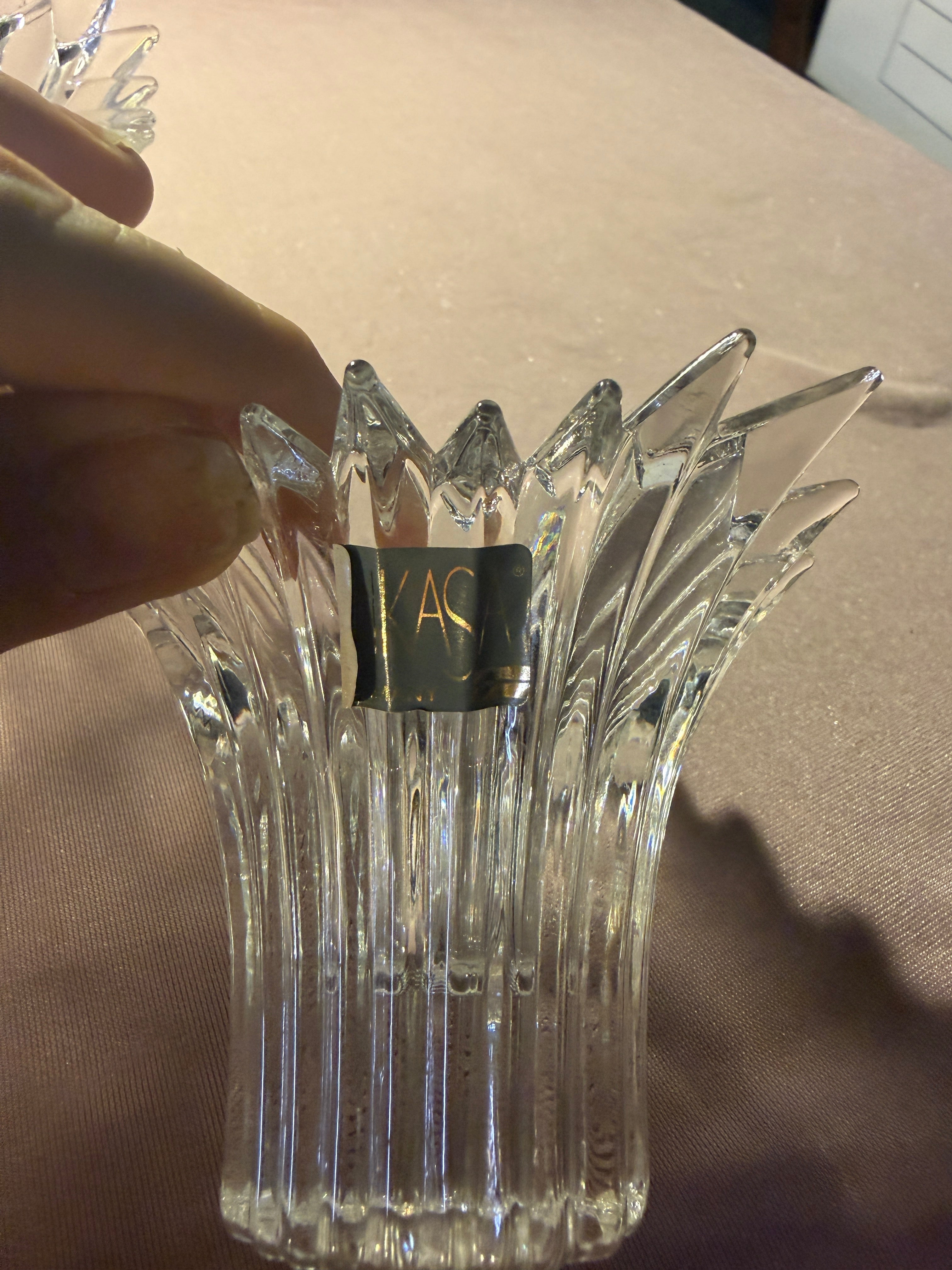 Mikasa Germany Crystal Starburst Votive Candle Holders – Set of 2