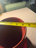 Red Glazed Ceramic Flower Pot with Saucer