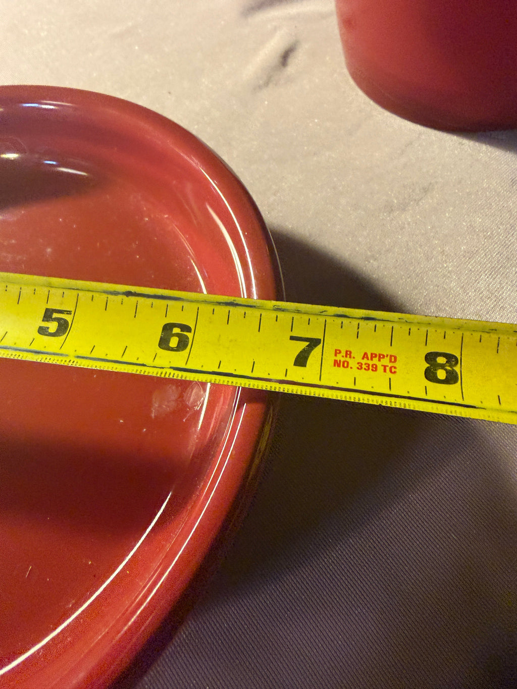 Red Glazed Ceramic Flower Pot with Saucer