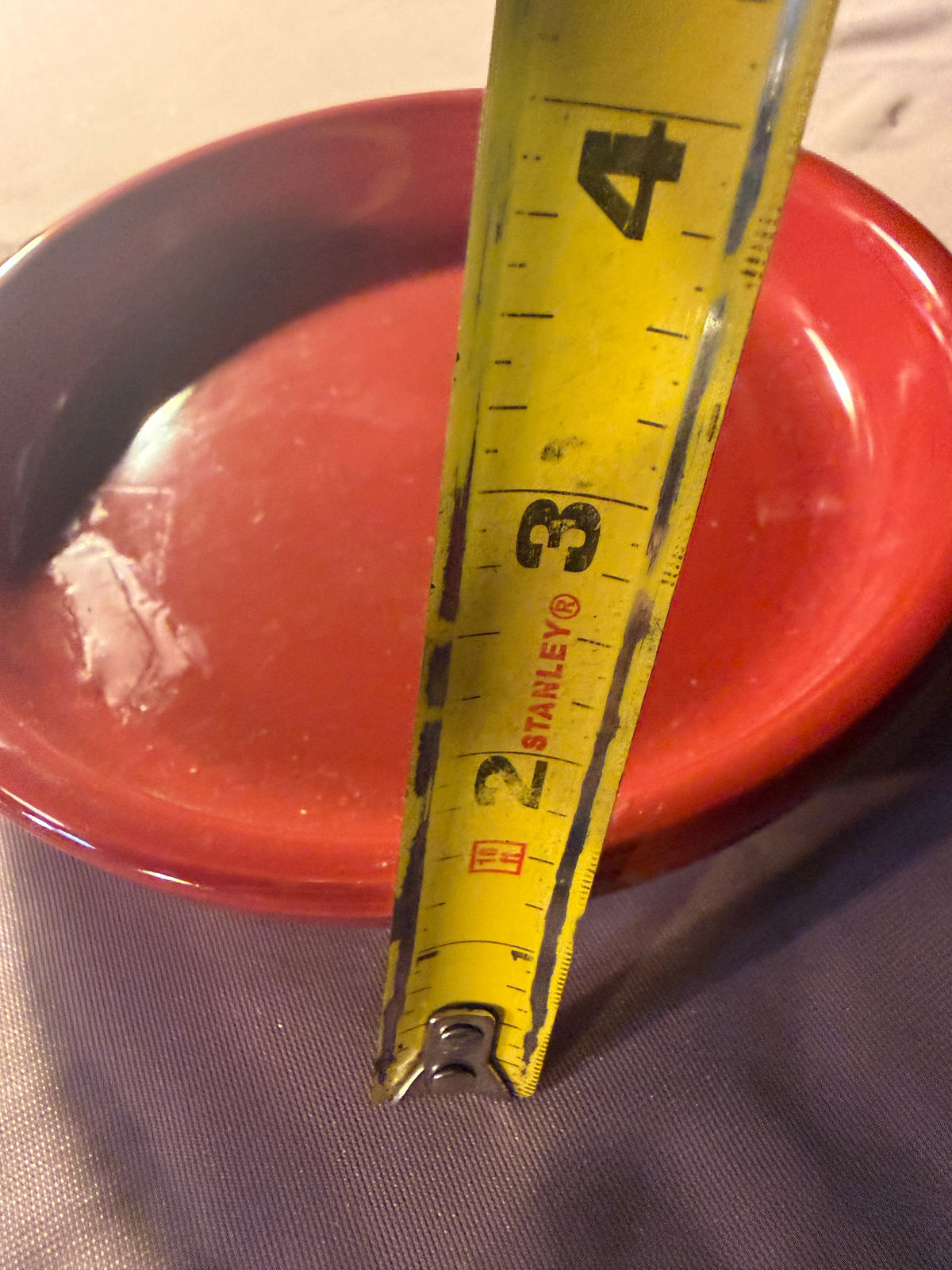 Red Glazed Ceramic Flower Pot with Saucer