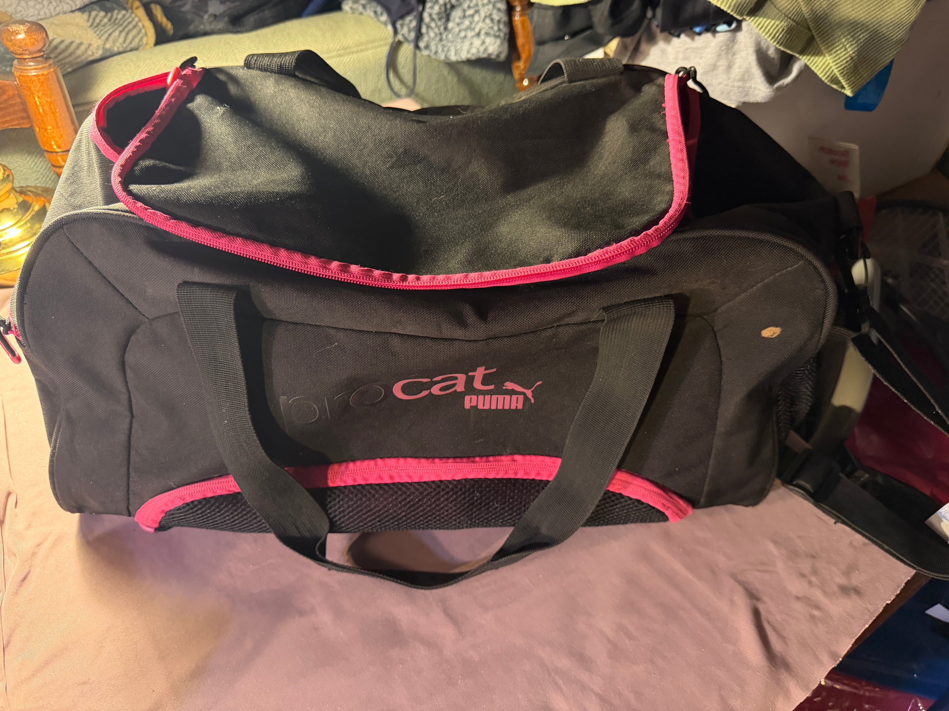 Puma ProCat Duffel Bag – Black/Pink