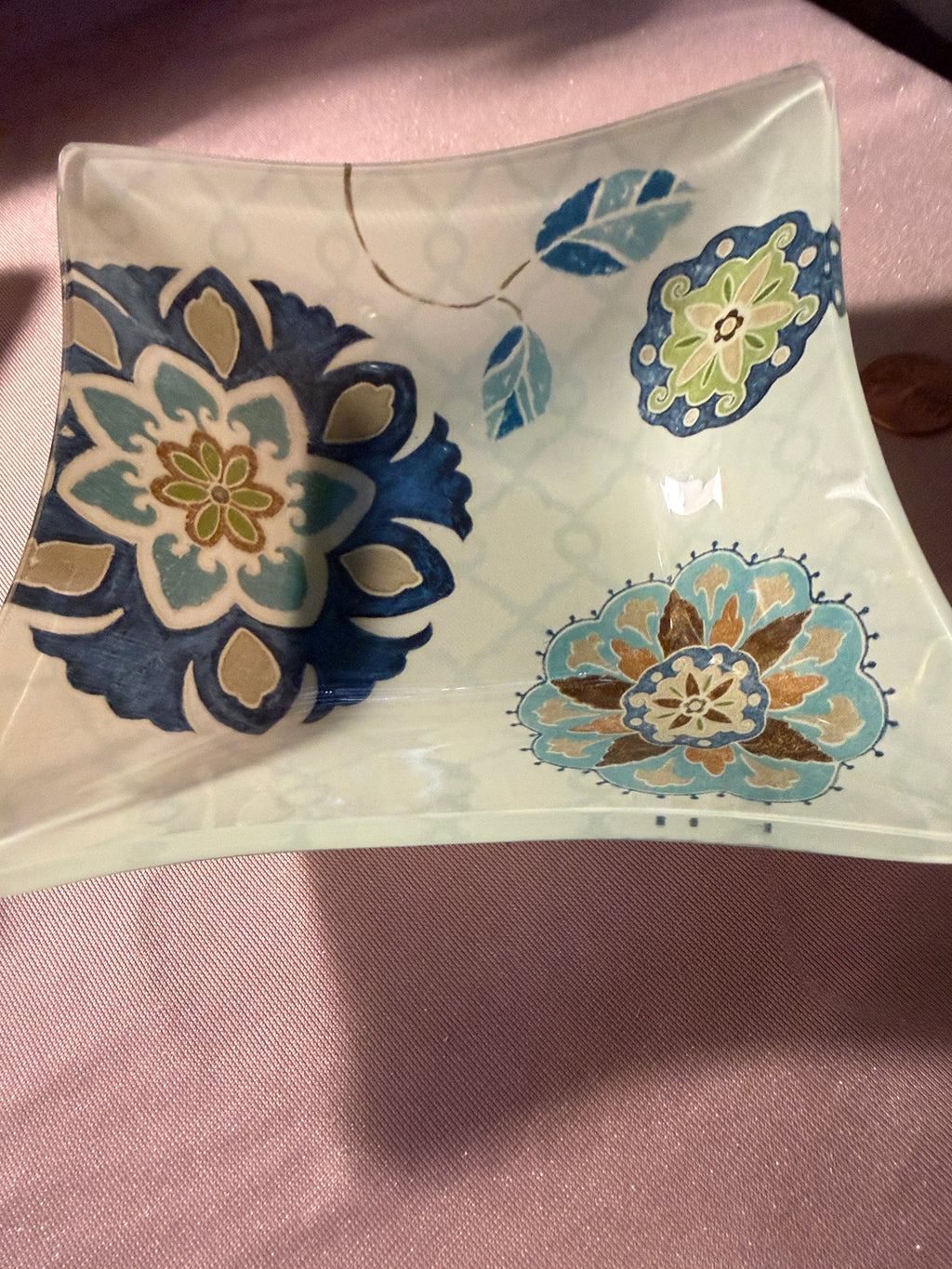 Botanical Bird Glass Trinket Dishes – Set of 6