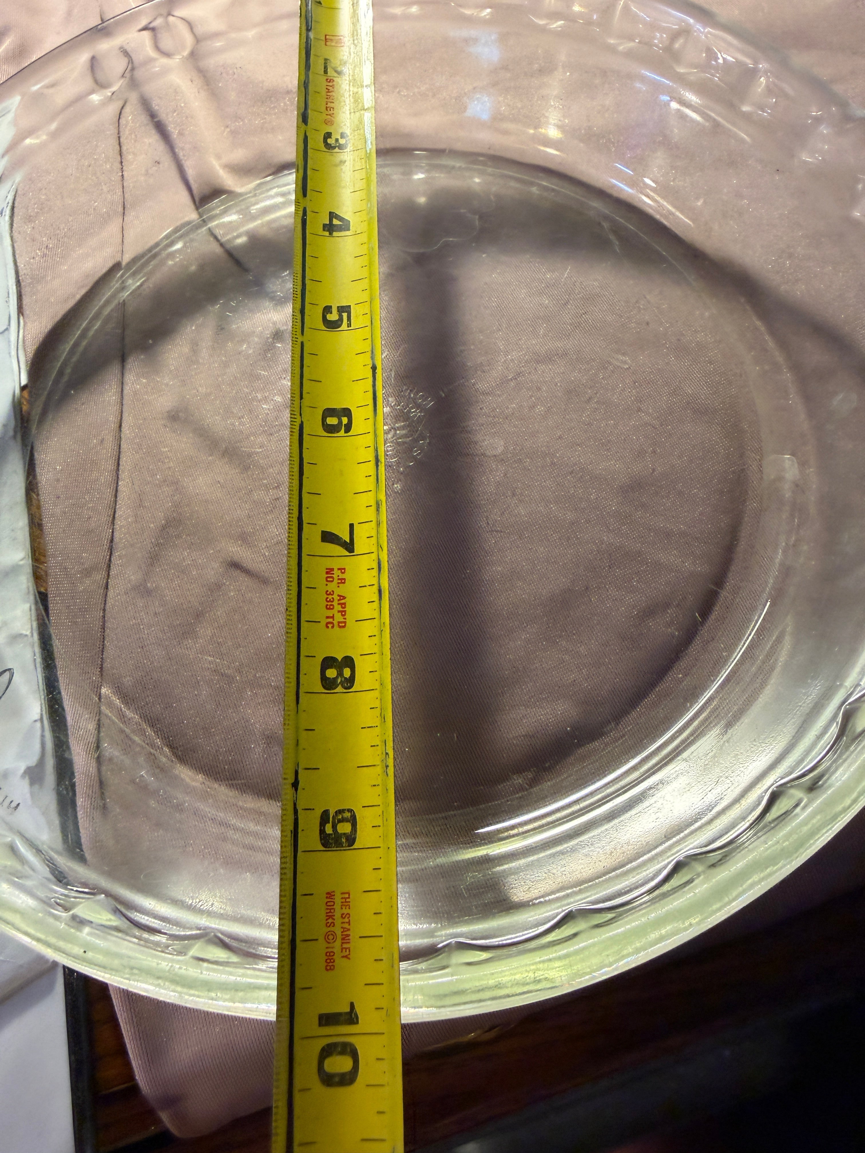 Pyrex Clear Glass Pie Dish – 9" Made in USA