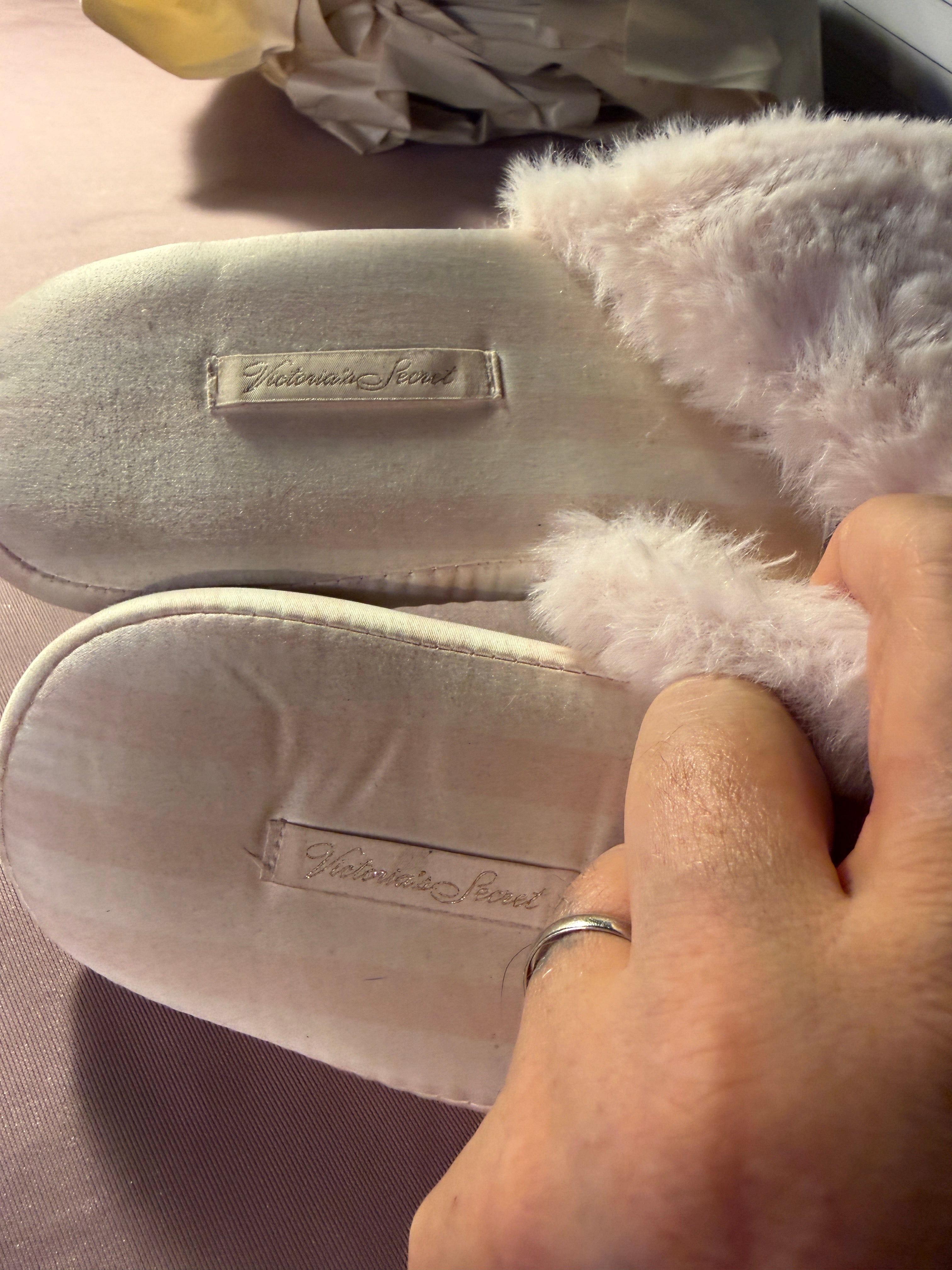Victoria's Secret Faux Fur Slide Slippers